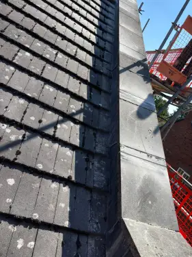 Click Here To Enlarge This Photo Of Lead-Clad Parapet