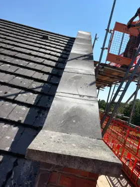 Click Here To Enlarge This Photo Of Lead-Clad Parapet